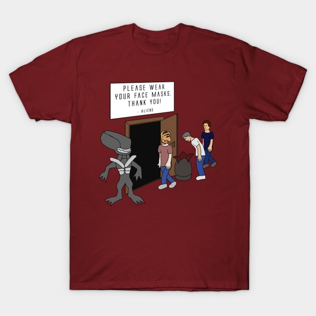 Please Wear Your Face Masks! T-Shirt by HalfShellTees